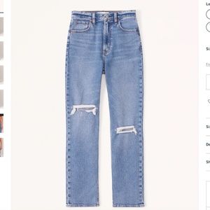 Abercrombie & Fitch Ankle Straight Ultra High Rise Jeans Size 26 Short/ 2 Short